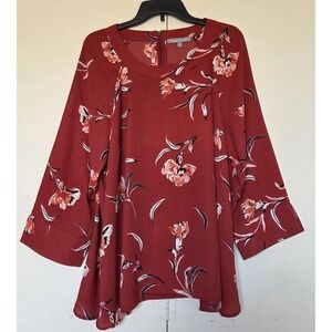 Daniel Rainn Jinnie Zipper Detail Blouse Burnt Orange Size XXL ~~~~ NWT ~~~~